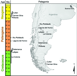 Patagonian collection localities