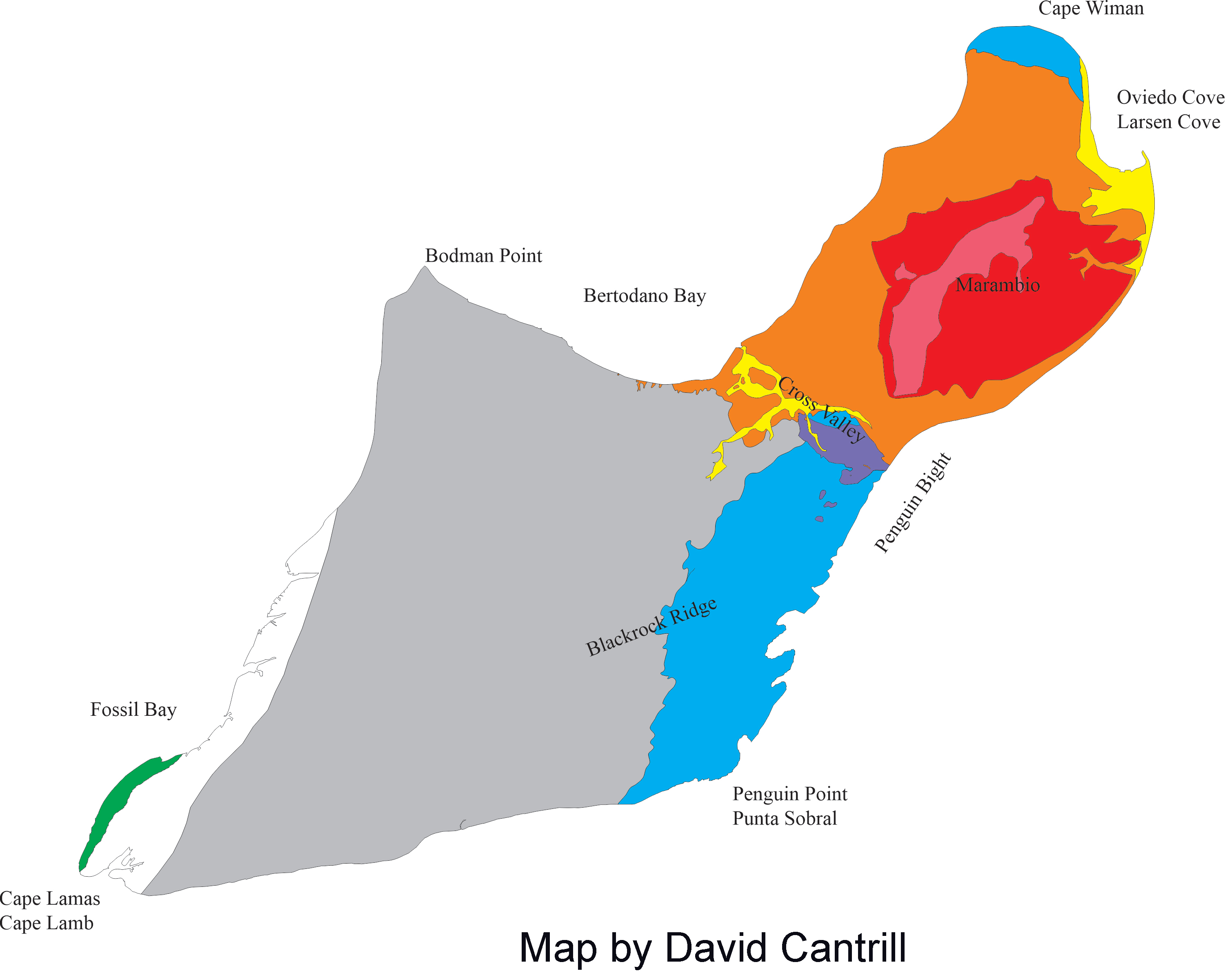 Seymore geology map by David Cantrill