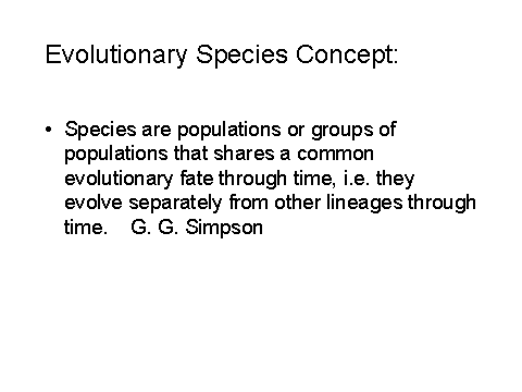 what are evolutionary species concept